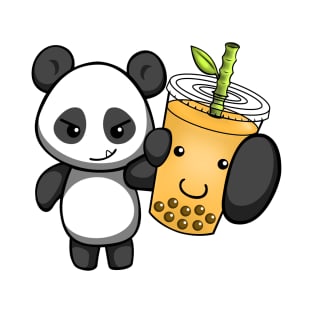 Panda Boba Bubble Tea Chinese Zodiac T-Shirt