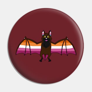 Lesbian Pride Bat Pin