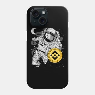 Astronaut Reaching Binance BNB Coin To The Moon Crypto Token Cryptocurrency Wallet Birthday Gift For Men Women Kids Phone Case