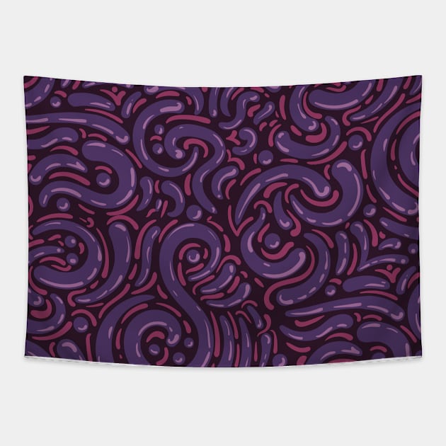 Modern Vibrant Abstract Paisley Tapestry by Vector Deluxe