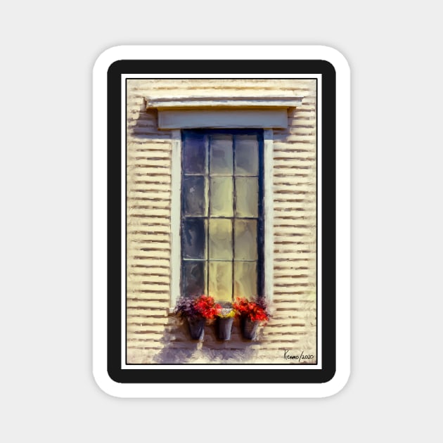 Window Sill Flowers Magnet by kenmo