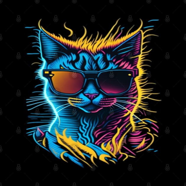 cool cat in sunglasses by sukhendu.12