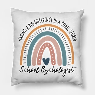 School Psychologist Boho Rainbow Pillow