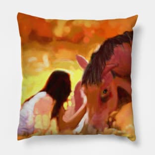 Horse and Rider Pillow