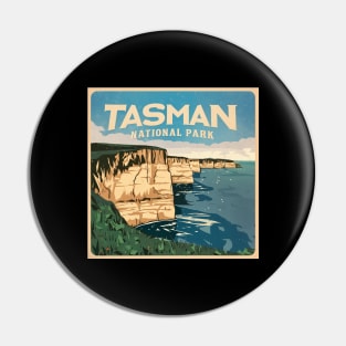 Retro Tasman National Park Australian Adventure Pin