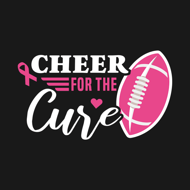 Cheer For A Cure Breast Cancer Shirt Pink Ribbon Football by Spreadlove