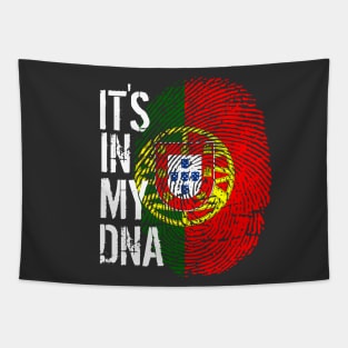 Portugal Flag Fingerprint My Story DNA Portuguese Tapestry