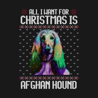 All I Want for Christmas is Afghan Hound - Christmas Gift for Dog Lover T-Shirt