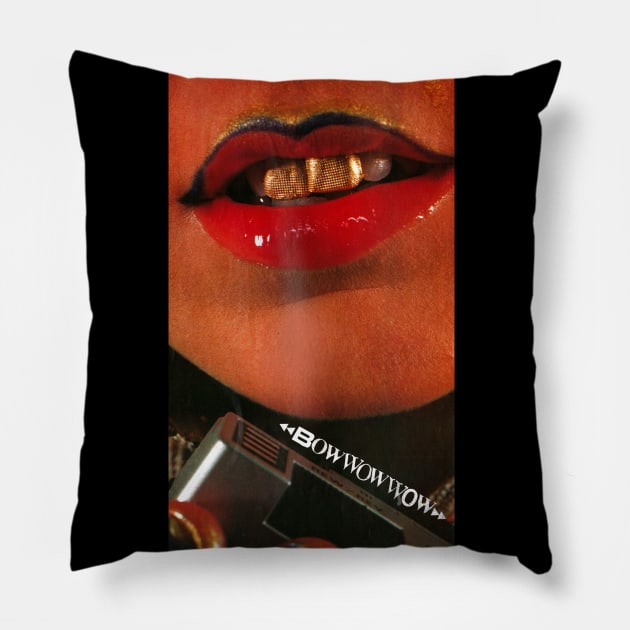 Gold He Said 1980 Pillow by Pop Fan Shop