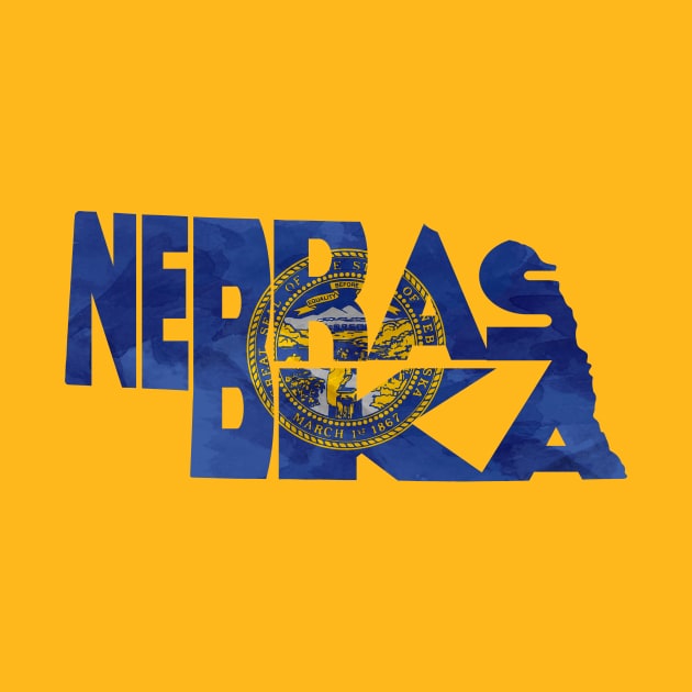 Nebraska Typo Map by inspirowl