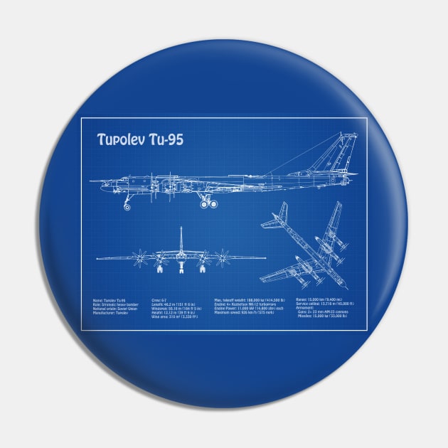 Tupolev Tu-95 Bear Bomber - AD Pin by SPJE Illustration Photography