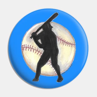 Baseball Silhouette Pin