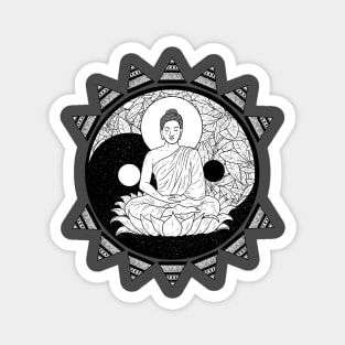 Ying and Yang Buddha Magnet