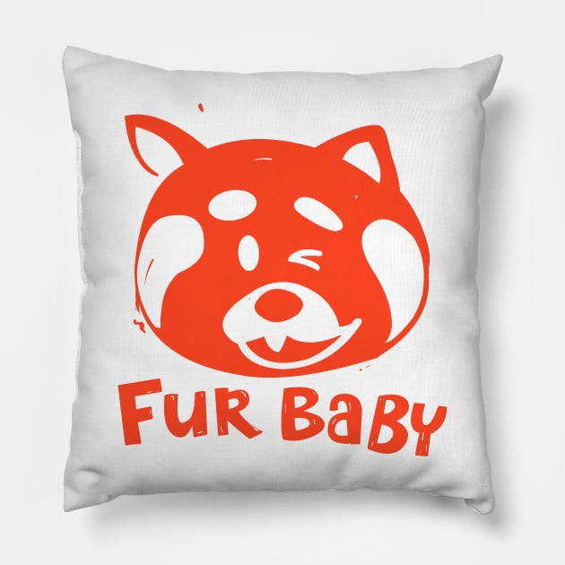 fur baby - Turning Red Pillow by IKM218