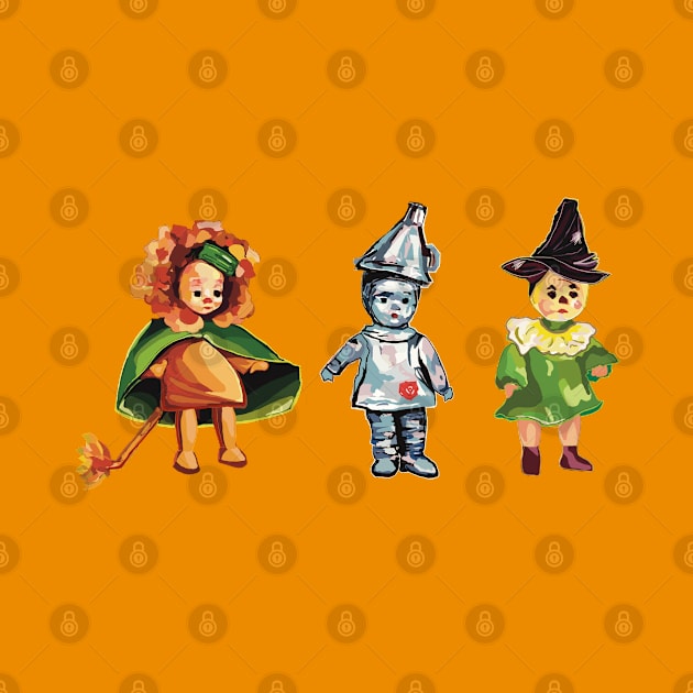 The Cowardly Lion, Tin Man, and the Scarecrow by Peaceful Pigments