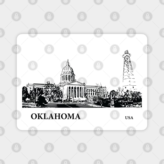 Oklahoma State USA Magnet by Lakeric