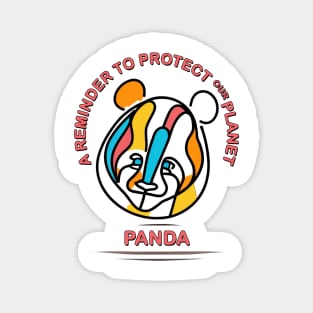 Panda - A reminder to protect our planet Magnet