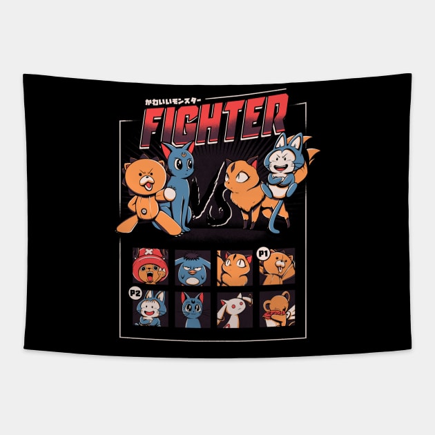 Anime fight Tapestry by Ilustrata