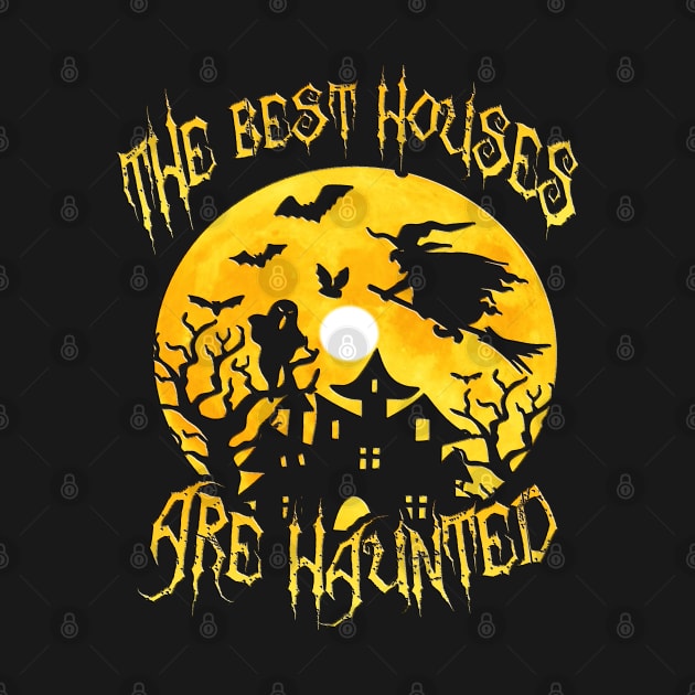 Graphic Design Halloween Haunted Spooky House by masterpiecesai