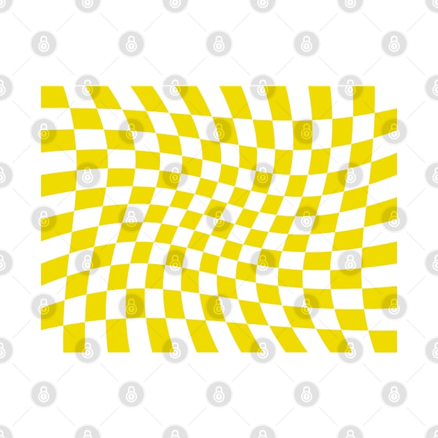 Twisted Checkered Square Pattern - Yellow Tones by DesignWood Atelier