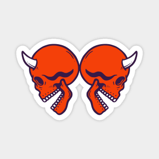 Angry Devil Skull Magnet