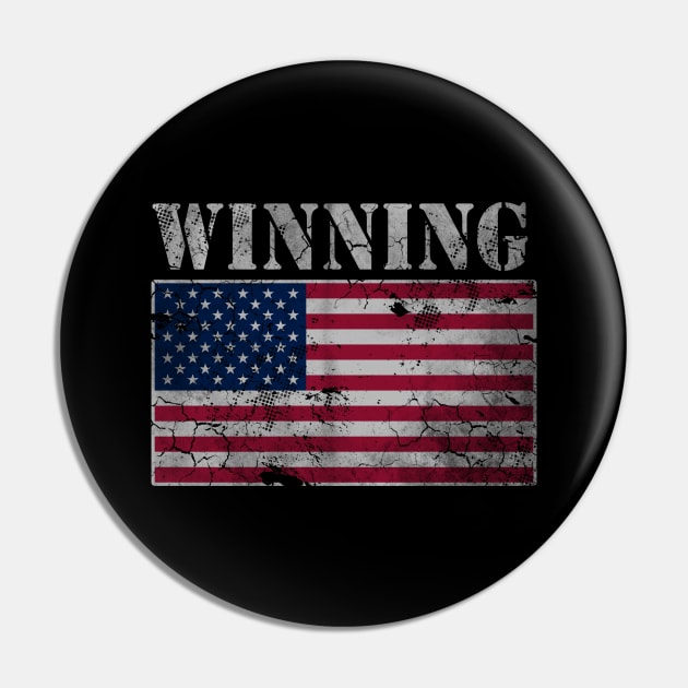 USA Winning American Flag 4th of July Independence Day Pin by E