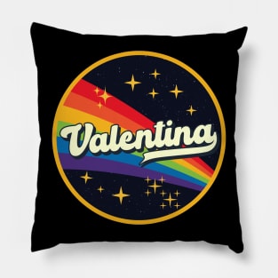 Valentina // Rainbow In Space Vintage Style Pillow