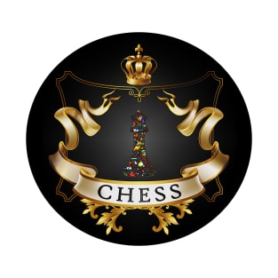 Chess Shield with Colorful Queen T-Shirt