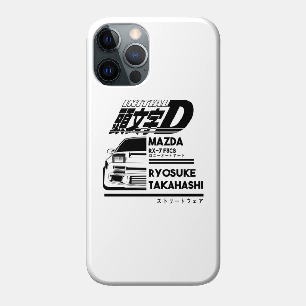 Mazda RX 7 Initial D ( Black print ) 3 - Initial D - Phone Case