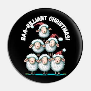 Baa-rilliant Christmas! Christmas humor Pin