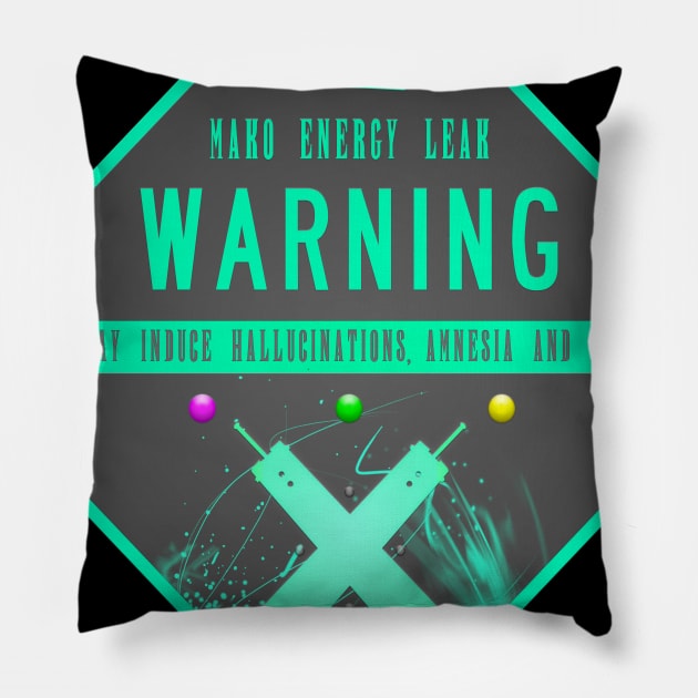 Warning: Mako Poisoning Pillow by Jarrodjvandenberg