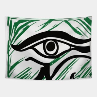 Eye of Horus Green Shadow Silhouette Anime Style Collection No. 222 Tapestry