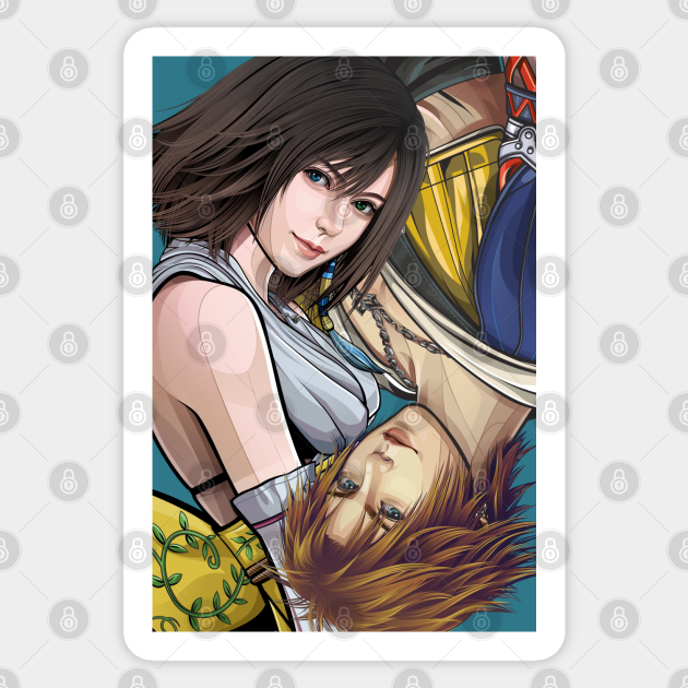 Tidus Yuna Ffx Yuna Sticker Teepublic Tidus Yuna Ffx Yuna Sticker Teepublic