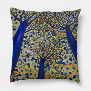 Printable Impressionist painting by Garry Greenwood - artist Tree Leaves Pillow