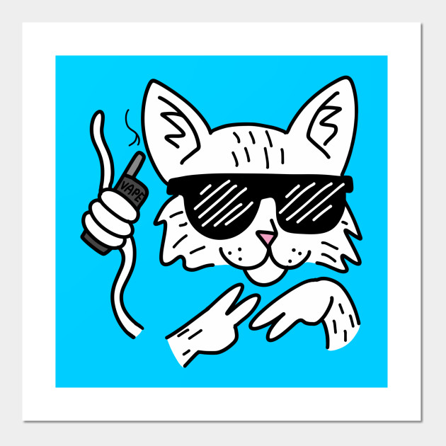 Vape Cat Color Vape Posters And Art Prints Teepublic Au