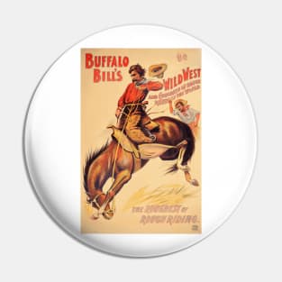 Vintage Buffalo Bill's Wild West Poster - Rough Riding Pin