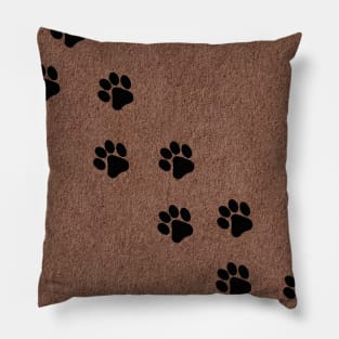 dog footprints Pillow