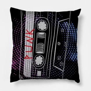 Punk rock cassette tape Pillow