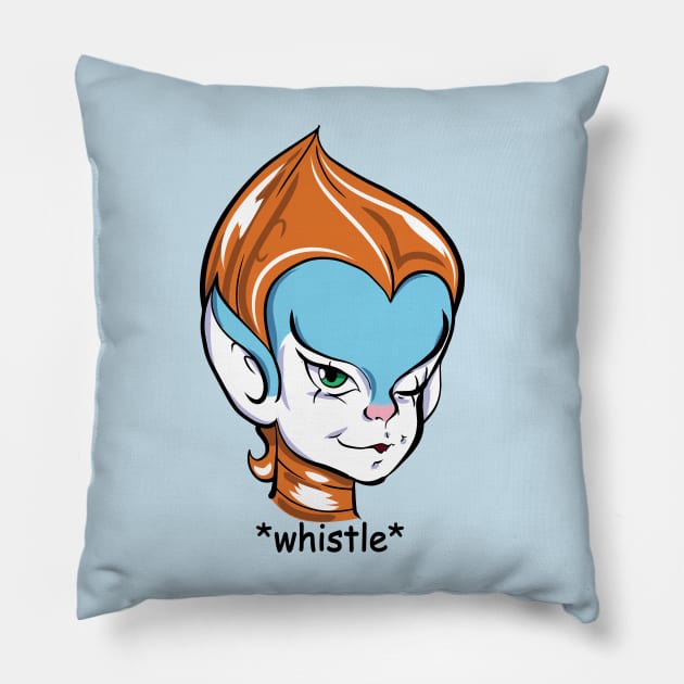 Just Wink and Whistle Pillow by EverTomorrow