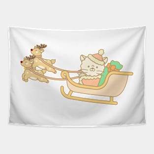 Cute Santa delivers gifts Tapestry