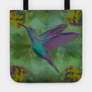 Hummingbird with Flowers Tote