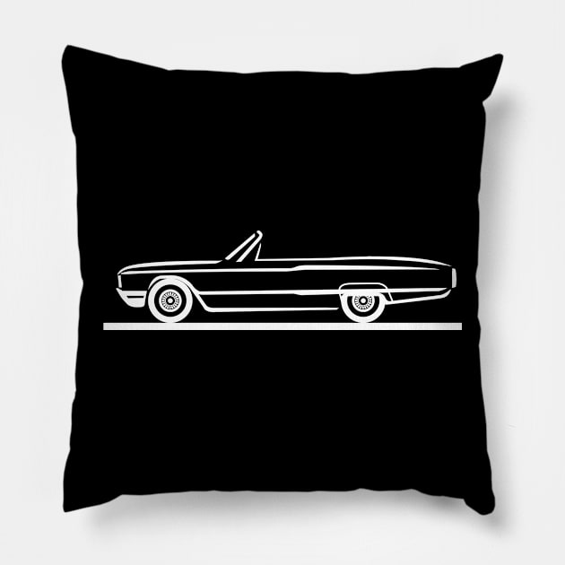 1964 Ford Thunderbird Convertible Pillow by PauHanaDesign