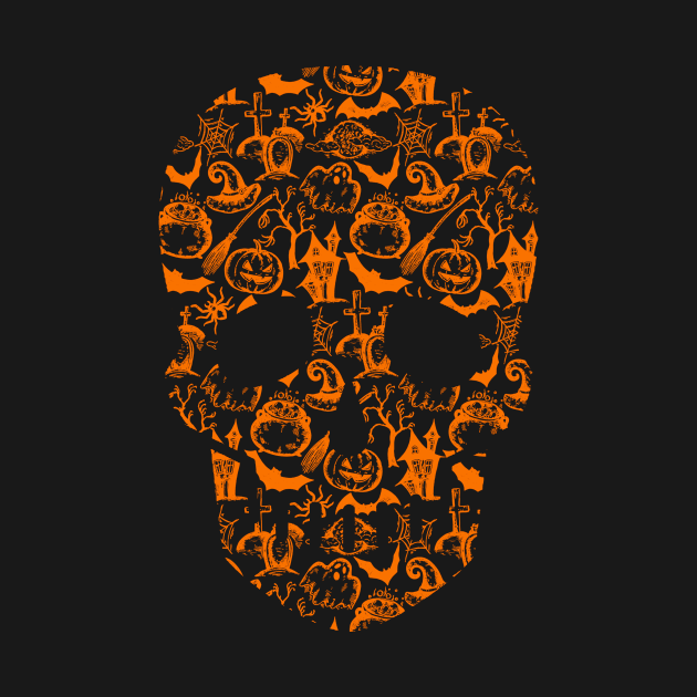 Skull Halloween Silhouette Icon Costume by ROMANSAVINRST
