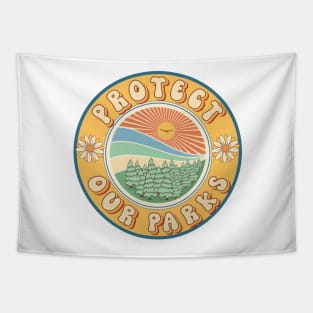 PROTECT OUR PARKS GROOVY STYLE Tapestry