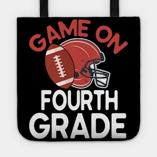 Football Player Student Back To School Game On Fourth Grade Tote