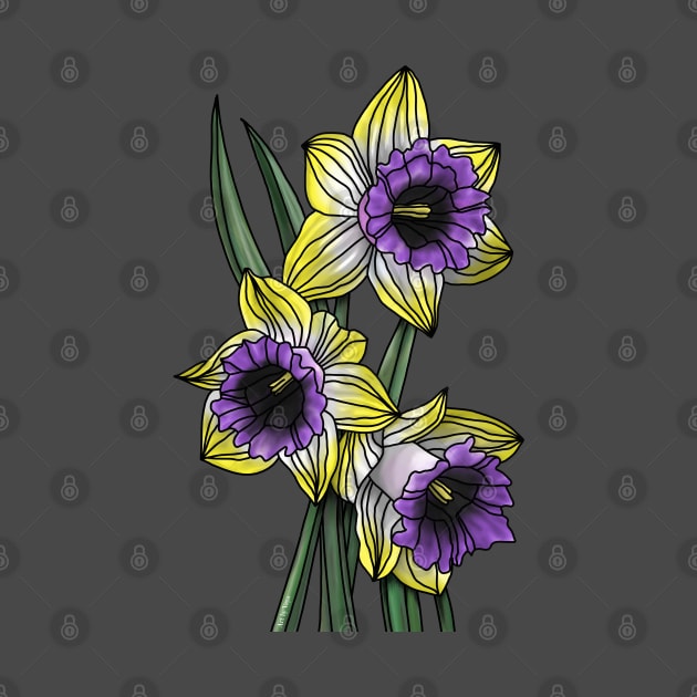 Enby Daffodils by Art by Veya