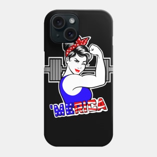 fitness girl, weightlifting girl, girls who lift, barbell girl Phone Case