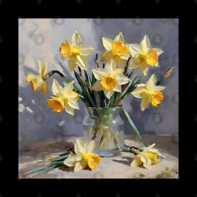 Easter Daffodils Study by Oldetimemercan