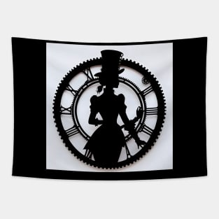 Steampunk silhouette Tapestry