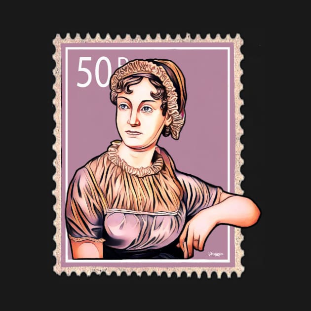 Jane Austen Postage Stamp by pembertea